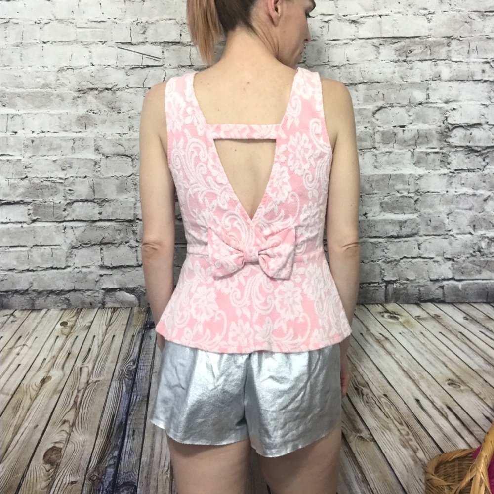 ‼️Rhapsodielle Bow Peplum Top Size Med‼️